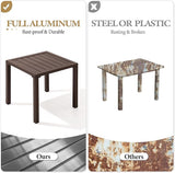 Crestlive Products Aluminum Outdoor Side Table Set of 2, Pool Lounge Chair Side Table - Photo 4