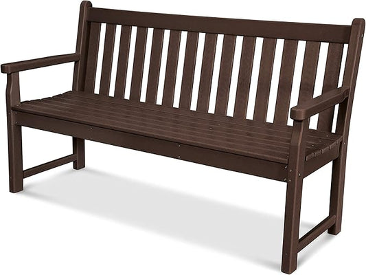 POLYWOOD TGB60MA Traditional Garden 60" Bench, Mahogany