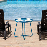 danpinera Outdoor Side Tables, Weather Resistant Steel Patio Side Table - Photo 7