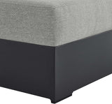 Modway Tahoe Powder-Coated Aluminum Outdoor Chaise Lounge Gray with Weather-Resistant Cushions - Photo 7