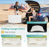 Folding Pool Lounge Chairs Set of 4 - Photo 3