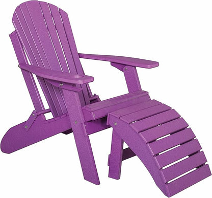 Furniture Barn USA Poly Folding Adirondack Chair, Bright Purple