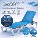 Kozyard Outdoor Chaise Lounge Chair, Full Flat Adjustable Patio Lounger with Aluminum Frame & Resin Legs - Photo 3