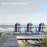 LUE BONA HDPS Adirondack Chairs Set of 2, Fire Pit Outdoor Chair Weather Resistant with Cup Holder - Photo 4