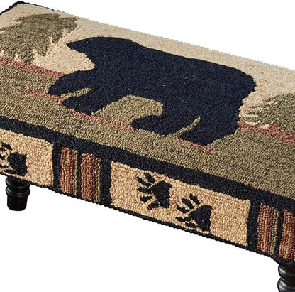 Park Designs Adirondack Bear Hooked Bench