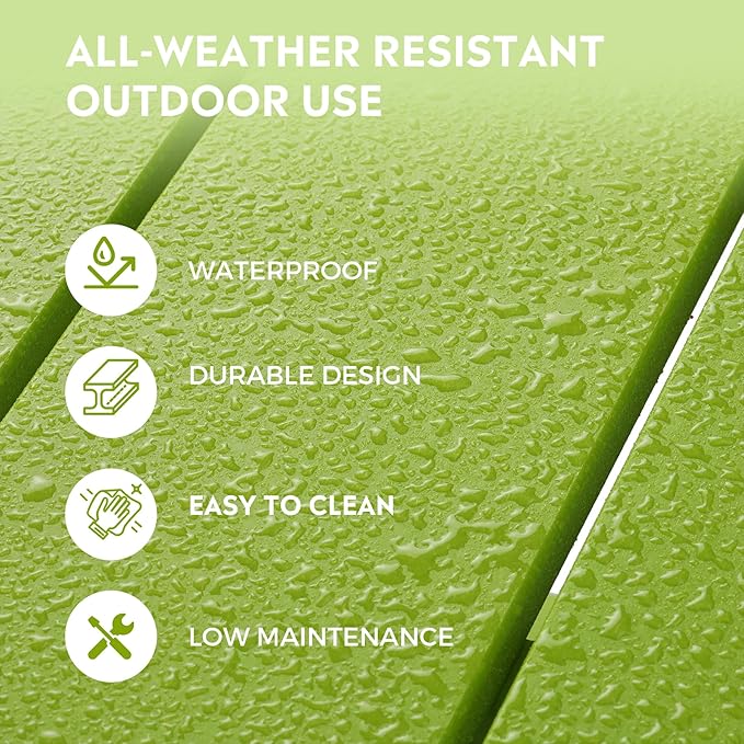 Costaelm Small Outdoor Side Table, Patio End Table Weather Resistant Outdoor Coffee Table - Photo 9