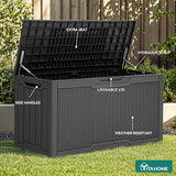 YITAHOME 80 Gallon Outdoor Storage Box, Large Water Resistant Resin Deck Box - Photo 3