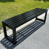 Outdoor Metal Garden Bench - Weatherproof Park Bench for Lawn, Patio, and Yard - Supports up to 800 Pounds - Photo 1
