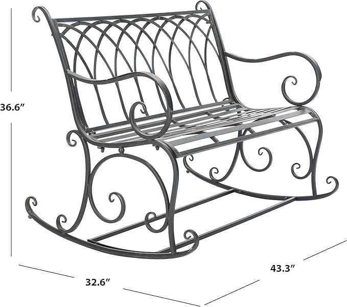 Safavieh PAT5021A Outdoor Collection Ressi Pearl White Rock Bench