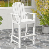 Tangkula Outdoor Tall Adirondack Chair 30 Inches Seat Height, HDPE Bar Height Patio Chair with High Backrest - Photo 5