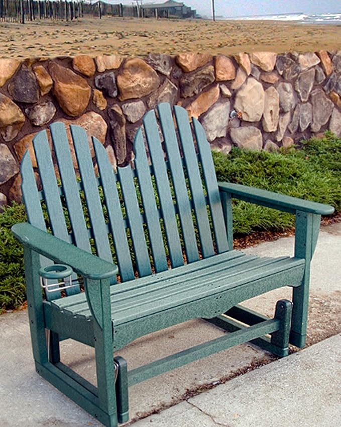 POLYWOOD® Classic Adirondack Glider, Slate Grey - Photo 2