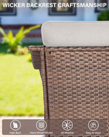 10 Piece High Back Outdoor Patio Furniture Set - Patio Conversation Set with Swivel Rocker Outdoor Chairs Set of 4 and - Photo 7