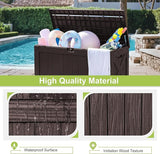 Greesum 120 Gallon Deck Box, Resin Outdoor Storage Container for Patio Furniture, Garden Tools, Pool Accessories - Photo 4