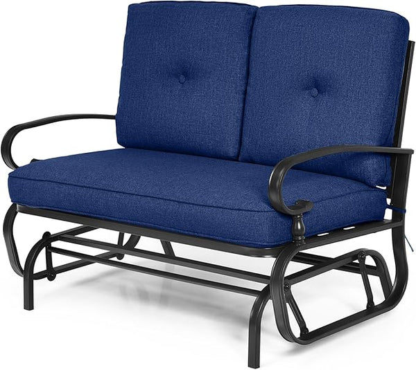 Tangkula Outdoor Swing Glider Chair, Patio Glider Bench for 2 Persons - Photo 1