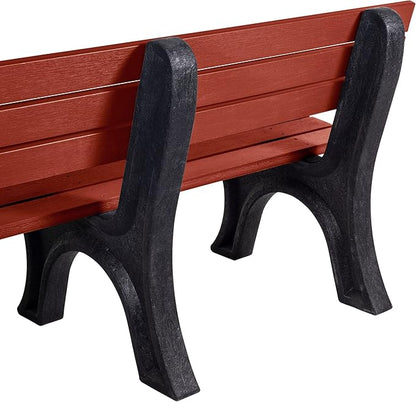 Sequoia Professional Aurora Park Bench, 6 ft, Rustic Red