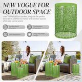 Outvita Outdoor Nesting Tables Set of 3, Heavy Duty Metal Frame Accent Modern End Table, Portable Side Table for Indoor - Photo 5