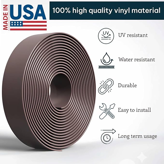 KOMORAX 2 Inch Wide, 50ft Long Vinyl Strap - Replacement Straps for Patio Chairs - Vinyl Strapping for Patio Furniture Repair - Durable Seat Repair Kit for Lawn Chairs, Outdoor Furniture (Adobe)