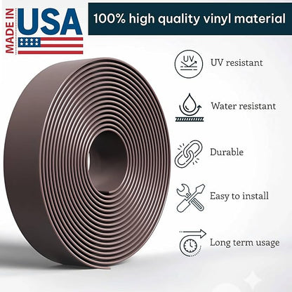 KOMORAX 2 Inch Wide, 50ft Long Vinyl Strap - Replacement Straps for Patio Chairs - Vinyl Strapping for Patio Furniture Repair - Durable Seat Repair Kit for Lawn Chairs, Outdoor Furniture (Adobe)