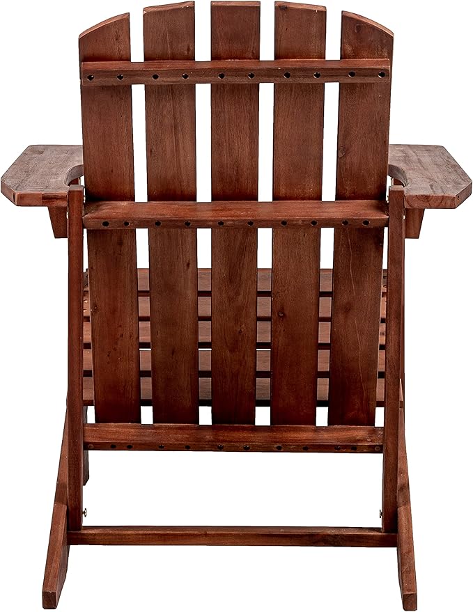 JONATHAN Y PAT1002C Westport Outdoor Patio Traditional Acacia Wood Adirondack Chair for Garden, Lawn, Backyard, Pool, Deck, Beach, Firepit, Dark Brown