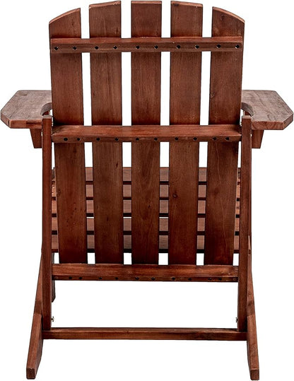 JONATHAN Y PAT1002C Westport Outdoor Patio Traditional Acacia Wood Adirondack Chair for Garden, Lawn, Backyard, Pool, Deck, Beach, Firepit, Dark Brown