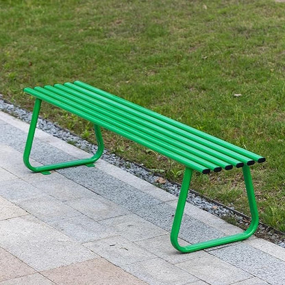 Outdoor Metal Garden Bench, Weatherproof Park Bench, Heavy Duty Design, Load Capacity 880lbs for Gardens, Porches, and Balconies