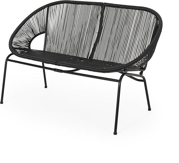 GDFStudio Patio Loveseat All-Weather Rattan 2 Seater Sofa Outdoor Patio Furniture Set for Balcony Poolside Backyard - Photo 5