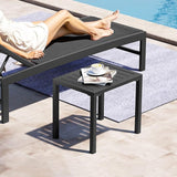 Crestlive Products Aluminum Outdoor Side Table Set of 2 - Photo 2
