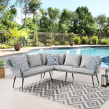 Modway EEI-4658-GRY-GRY Endeavor Patio Sofa, Gray Gray - Photo 1