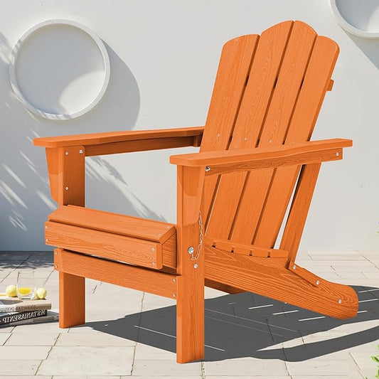 KINGYES Folding HDPE Adirondack Chairs