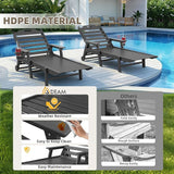 Mdeam 6-Position Pool Lounge Chairs Set of 2, 24" W Oversized Sun Tanning Chair, 500LBS Capacity - Photo 7