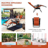 Tangkula Zero Gravity Chair, Folding Patio Lounge Chair Adjustable Outdoor Recliner with Cup Holder - Photo 8