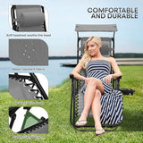 Athena Collection Folding Zero Gravity Chair with Canopy, Adjustable Lounge Chair Recliner - Photo 7