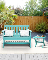 SERWALL Folding Outdoor Side Table Set of 4, Small Adirondack Side Table, Aruba - Photo 8