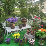 Park Bench Patio Garden Bench Backyard Benches, Metal Garden Bench Seat Park Chair Patio Decoration Furniture - Photo 6