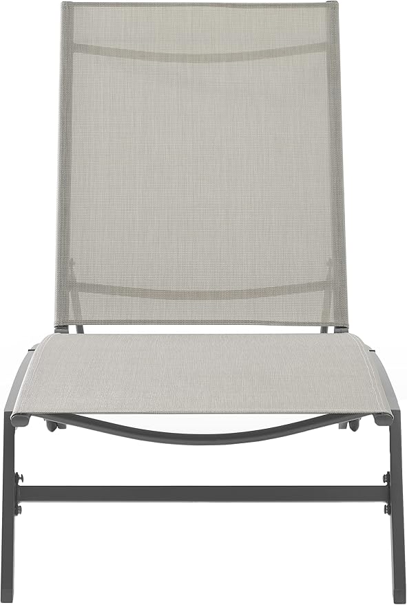 Crosley Furniture Weaver Reclining Mesh Outdoor Chaise Lounge Chair with Wheels for Patio, Deck, Poolside - Photo 4
