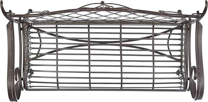 Safavieh PAT5017B Outdoor Collection Abner Rustic Brown Wrought Iron 46-inch Garden Bench