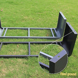 Metal Outdoor Garden Bench, Backless Bench for Park, Backless Couch, Furniture Seating, Patio Bench Chair, 2-3 People - Photo 6