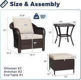 5 PCS Outdoor Conversation Set - Photo 2