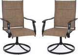 Patio Swivel Chairs Set of 2, Outdoor Dining Chairs High Back - Photo 1