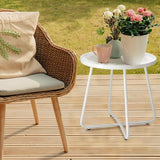 danpinera Outdoor Side Tables, Weather Resistant Steel Patio Side Table - Photo 2