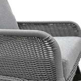 Outdoor Wooden Rocking Chair, Patio Rocking Chair with Soft Cushions & Wood Leg - Photo 8