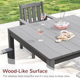 Stoog All-Weather Patio Dining Sets, 5 Pieces Outdoor HIPS Dining Table with Aluminum Frame - Photo 4