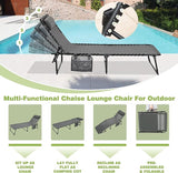 BlueWish 2 Pack Patio Chaise Lounges, Folding Lounge Chair with Adjustable Backrest - Photo 7