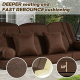 3 in 1 Outdoor Porch Swing with Canopy, 3 Seat Outdoor Swing for Adults, Patio Swing Chair with Thickened Cushions - Photo 4