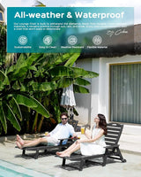 Outdoor Lounge Chair Set of 4, All Weather Patio Chaise Lounge Chair for Outside - Photo 8