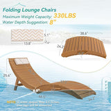 Folding Pool Lounge Chairs Set of 4 - Photo 2