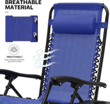 MoNiBloom Zero Gravity Chairs Set of 2 Outdoor Folding Patio Lounge Chairs for Outside Reclining Lawn Chairs Recliner - Photo 7