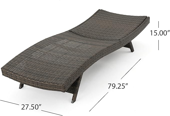 Christopher Knight Home Thira Outdoor Wicker Chaise Lounges with Aluminum Frame, 4-Pcs Set, Mix Mocha