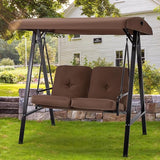 AECOJOY Outdoor Patio Swing Chair for Adults, 2-Seat Porch Swings with Adjustable Canopy - Photo 7