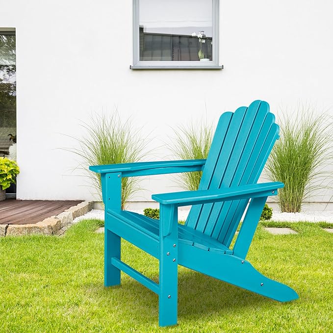 Clihome Patio Chairs Adirondack Chair Outdoor Chairs Lounge Chairs for Outside Lawn Chair Plastic Adirondack Chairs Outdoor Furniture for Yard, Garden, Patio